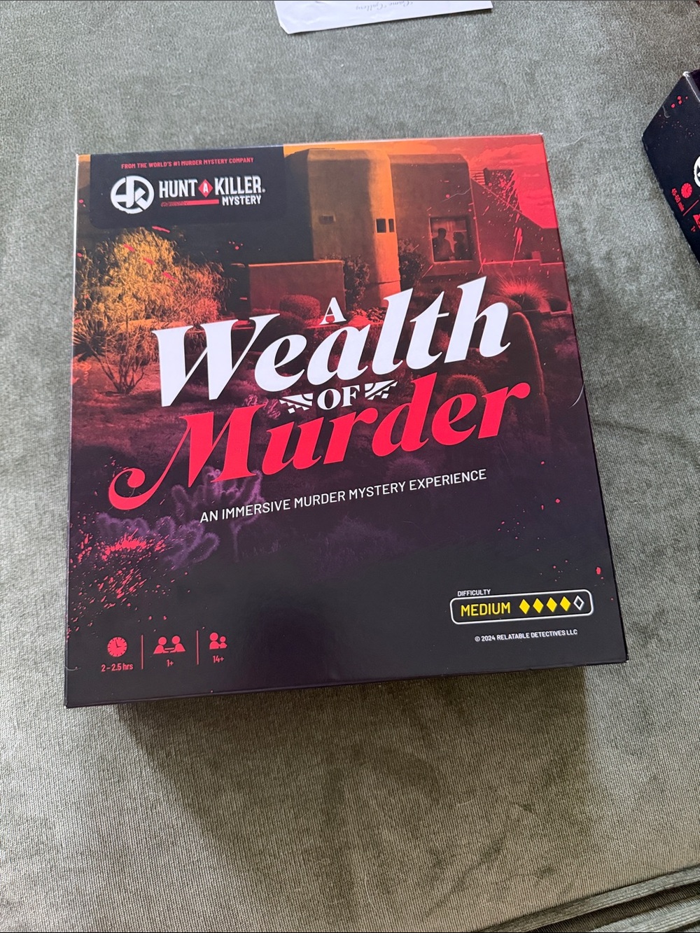 A Wealth of Murder Board Game - Red & Black Box